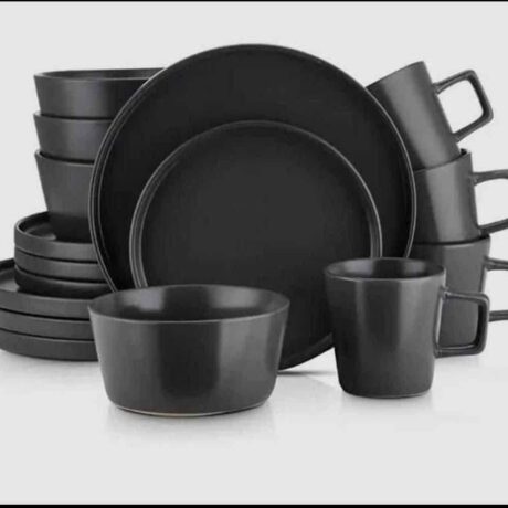 16pcs dinner set Black